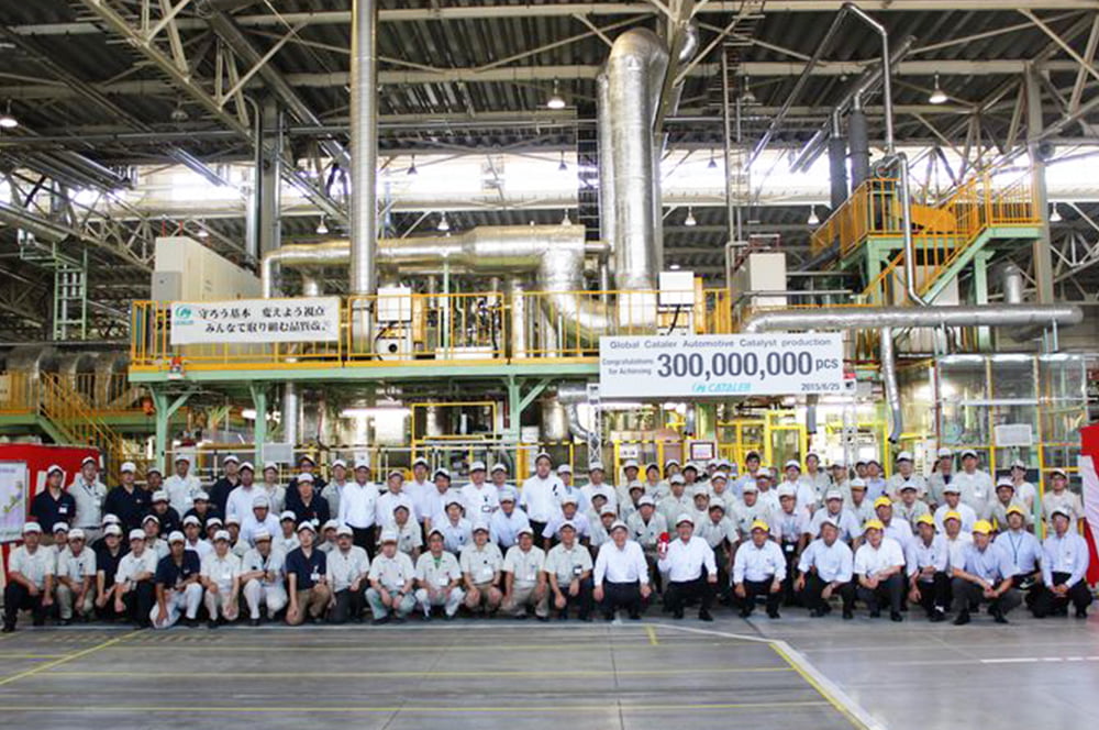 Total production of monolith catalysts for automobiles reaches 300 million mark (global)