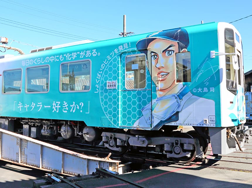 Wrapping train “Cataliner” illustrated by Tsukasa Oshima